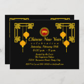 Chinesische Neujahrsschweinschmuck Einladung (Vorne/Hinten)