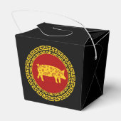 Chinesische Neujahrsschweinschmuck Geschenkschachtel (Rückseite)