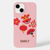 Chinesische Neujahrssymbole rosa Blossom Case-Mate iPhone Hülle (Rückseite)