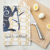 Chinesische Neujahrstierminimale für Zodiac-Tiere Geschirrtuch (Viertel Falte)