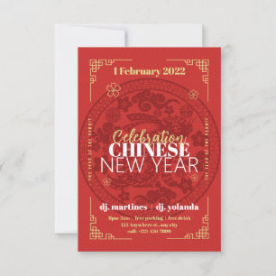 Chinesische Neujahrsveranstaltung - Party Einladun Einladung