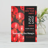 Chinesische Neujahrsveranstaltung Party Einladung  (Stehend Vorderseite)