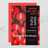 Chinesische Neujahrsveranstaltung Party Einladung  (Vorne/Hinten)