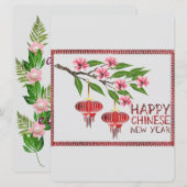 Chinesische Neujahrswünsche Feiertagskarte (Vorne/Hinten)