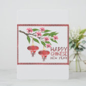 Chinesische Neujahrswünsche Feiertagskarte (Stehend Vorderseite)