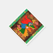 Chinesische Neujahrszeitung Dragon Jade Green Gold Serviette (Ecke)