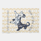 Chinesische Neujahrsziege Zodiac-Tierminimum Geschirrtuch (Horizontal)