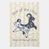 Chinesische Neujahrsziege Zodiac-Tierminimum Geschirrtuch (Vertikal)