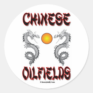 Chinesische Ölfelder, Ölfeldröcker Runder Aufkleber