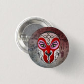 Chinesische Opern-Masken - der Affe-König Button (Vorne & Hinten)