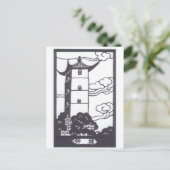Chinesische Pagoda Postkarte (Stehend Vorderseite)