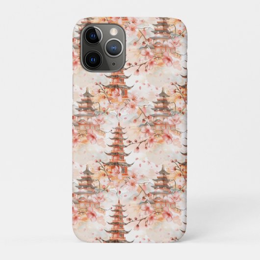 Chinesische Pagode mit Kirschblüten (1) Case-Mate iPhone Hülle (Rückseite)