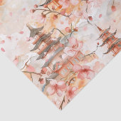 Chinesische Pagode mit Kirschblüten (1) Seidenpapier (Detail)