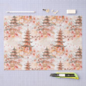Chinesische Pagode mit Kirschblüten (1) Seidenpapier (Handwerk)