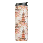 Chinesische Pagode mit Kirschblüten (1) Thermosbecher (Nach links gedreht)