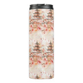 Chinesische Pagode mit Kirschblüten (1) Thermosbecher (Rückseite)