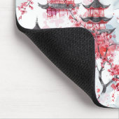 Chinesische Pagode mit Kirschblüten (2) Mousepad (Ecke)