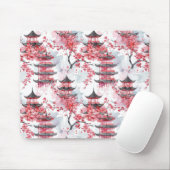 Chinesische Pagode mit Kirschblüten (2) Mousepad (Mit Mouse)