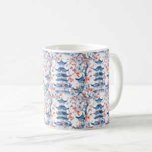 Chinesische Pagode mit Kirschblüten (5) Kaffeetasse