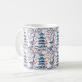Chinesische Pagode mit Kirschblüten (5) Kaffeetasse (Vorderseite Links)