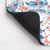 Chinesische Pagode mit Kirschblüten (5) Mousepad (Ecke)