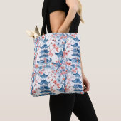 Chinesische Pagode mit Kirschblüten (5) Tasche (Von Nahem)