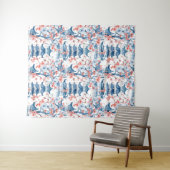 Chinesische Pagode mit Kirschblüten (5) Wandteppich (Beispiel (Horizontal))
