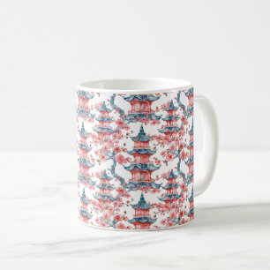 Chinesische Pagode mit Kirschblüten (6) Kaffeetasse