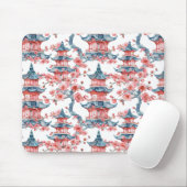 Chinesische Pagode mit Kirschblüten (6) Mousepad (Mit Mouse)