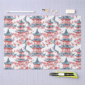 Chinesische Pagode mit Kirschblüten (6) Seidenpapier (Handwerk)