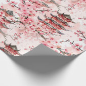 Chinesische Pagode mit Kirschblüten (7) Geschenkpapier (Ecke)