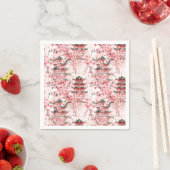 Chinesische Pagode mit Kirschblüten (7) Serviette (Beispiel)