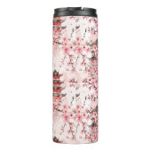 Chinesische Pagode mit Kirschblüten (7) Thermosbecher (Rückseite)