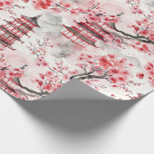 Chinesische Pagode mit Kirschblüten (9) Geschenkpapier (Ecke)