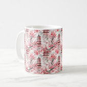 Chinesische Pagode mit Kirschblüten (9) Kaffeetasse (Vorderseite Links)