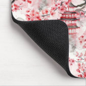 Chinesische Pagode mit Kirschblüten (9) Mousepad (Ecke)