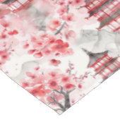 Chinesische Pagode mit Kirschblüten (9) Tischdecke (Schrägansicht)