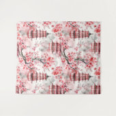 Chinesische Pagode mit Kirschblüten (9) Wandteppich (Vorderseite (Horizontal))