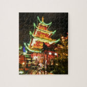 Chinesische Pagode nachts Puzzle (Vertikal)