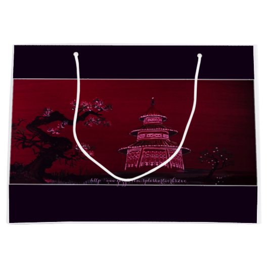 Chinesische Pagota Große Geschenktüte (Vorderseite)