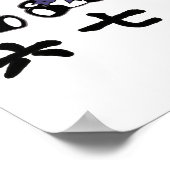 Chinesische Pandas zählen Poster (Ecke)