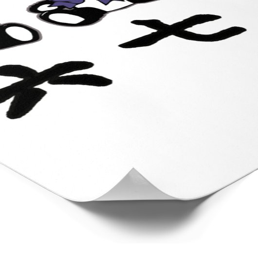 Chinesische Pandas zählen Poster (Ecke)