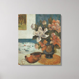 Chinesische Päonien und Mandoline von Paul Gauguin Leinwanddruck