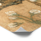 Chinesische Papagei- und Birnenblüten Poster (Ecke)