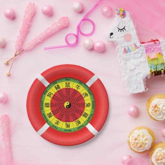 Chinesische Papierscheibe Pappteller (Party)