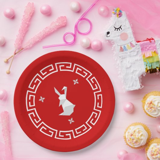 Chinesische Papiertüte für das neue Jahr Origami - Pappteller (Party)