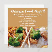 Chinesische Party Einladungen zum Essen (Vorne/Hinten)