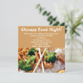 Chinesische Party Einladungen zum Essen (Stehend Vorderseite)
