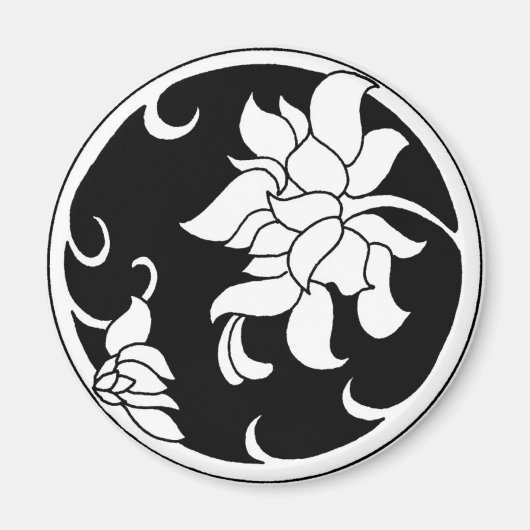 Chinesische Peony-Blume - Magnet (Vorne)