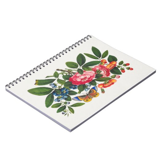 Chinesische Peony Colorful Blume Qing Dynsty Notizblock (Linke Seite)